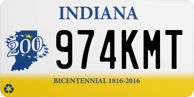IN license plate 974KMT