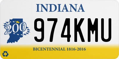 IN license plate 974KMU