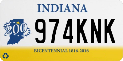 IN license plate 974KNK