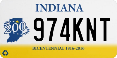 IN license plate 974KNT
