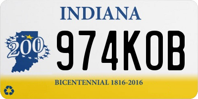 IN license plate 974KOB
