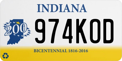 IN license plate 974KOD