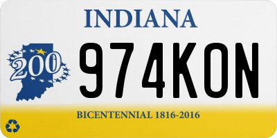 IN license plate 974KON