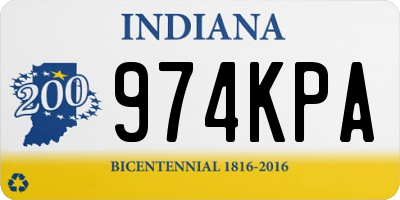 IN license plate 974KPA