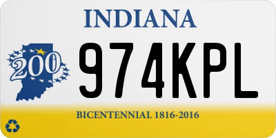 IN license plate 974KPL