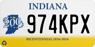 IN license plate 974KPX