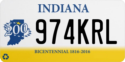 IN license plate 974KRL