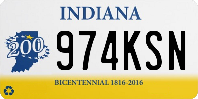 IN license plate 974KSN