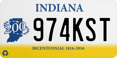 IN license plate 974KST