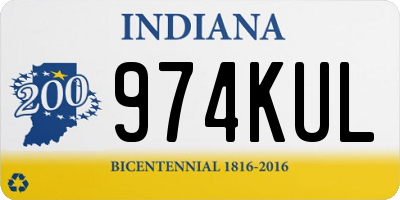 IN license plate 974KUL