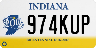 IN license plate 974KUP