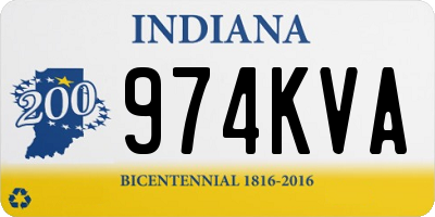 IN license plate 974KVA