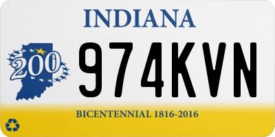 IN license plate 974KVN