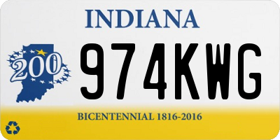 IN license plate 974KWG