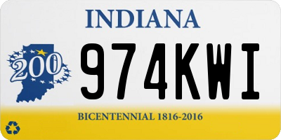 IN license plate 974KWI