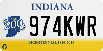 IN license plate 974KWR