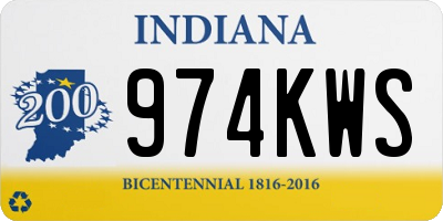 IN license plate 974KWS