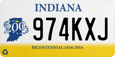 IN license plate 974KXJ
