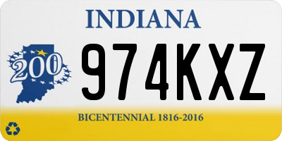 IN license plate 974KXZ