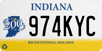 IN license plate 974KYC