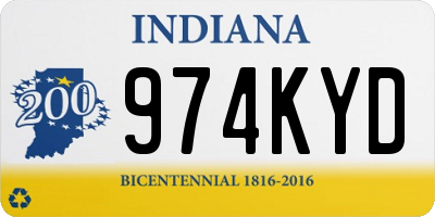 IN license plate 974KYD