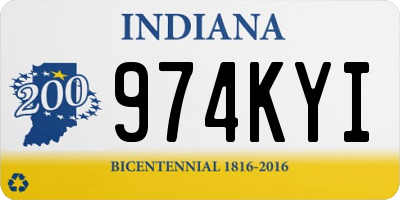 IN license plate 974KYI