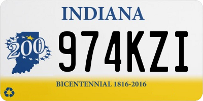 IN license plate 974KZI