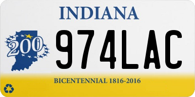IN license plate 974LAC