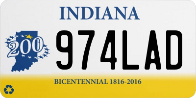 IN license plate 974LAD