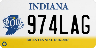 IN license plate 974LAG