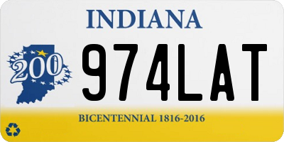 IN license plate 974LAT