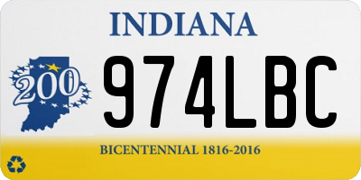 IN license plate 974LBC