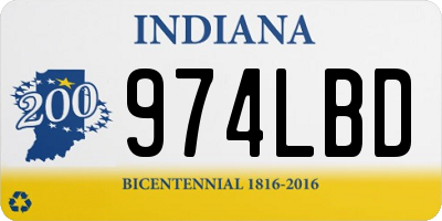 IN license plate 974LBD
