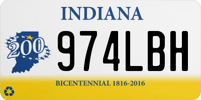 IN license plate 974LBH