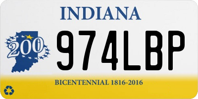 IN license plate 974LBP