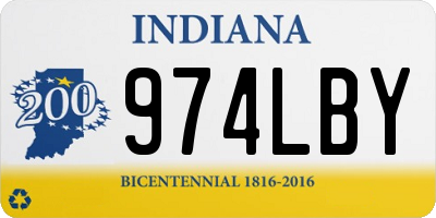 IN license plate 974LBY
