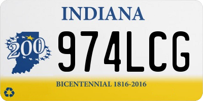 IN license plate 974LCG