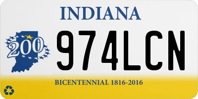 IN license plate 974LCN