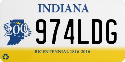 IN license plate 974LDG