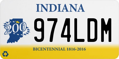 IN license plate 974LDM