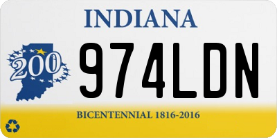 IN license plate 974LDN