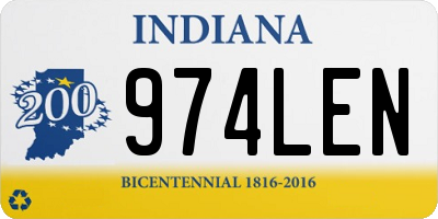 IN license plate 974LEN