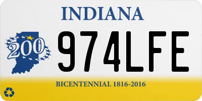IN license plate 974LFE