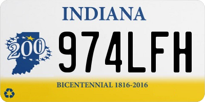 IN license plate 974LFH