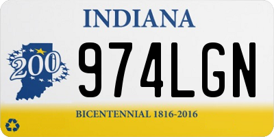IN license plate 974LGN