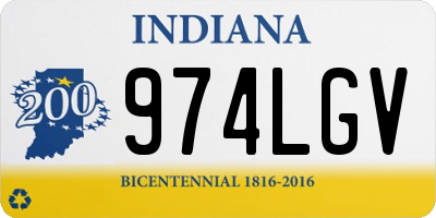 IN license plate 974LGV