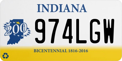 IN license plate 974LGW
