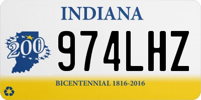 IN license plate 974LHZ