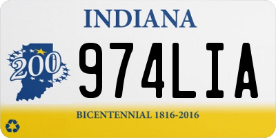 IN license plate 974LIA