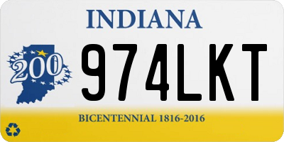 IN license plate 974LKT